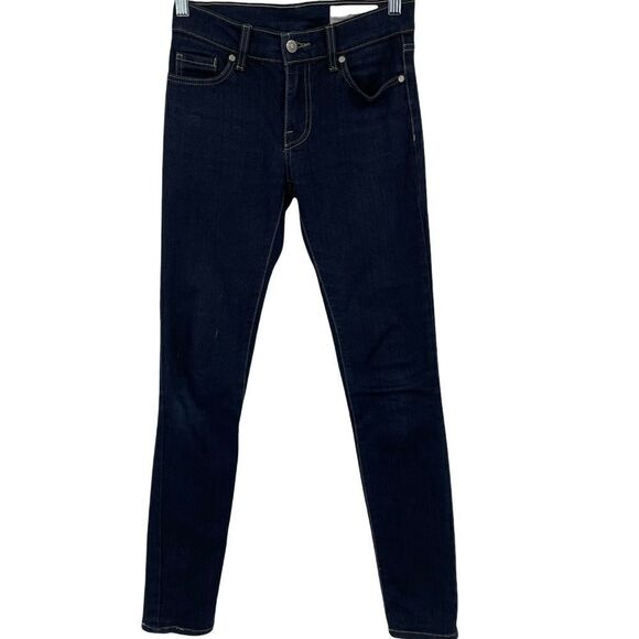 Pistola Dark Blue Stretch Skinny Mid Rise Jeans Size 24 - Picture 1 of 5